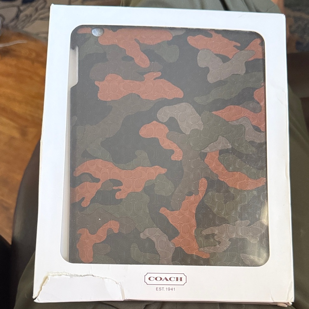 Coach Camouflage Tablet Cover - Black and Brown